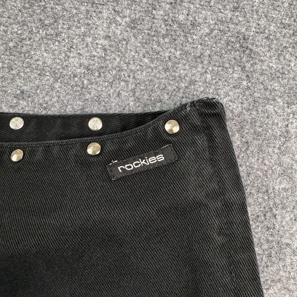 Rockies Womens Jeans 7/8 Black Studded Side Zip Western Vintage 90s Bareback - Picture 6 of 16